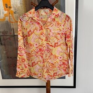 Old Navy Women’s Paisley Button-Down Shirt
